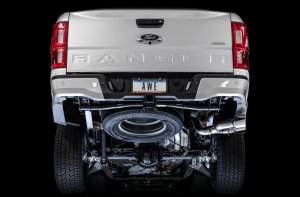 Ford Ranger Performance Exhaust - AWE Tuning - Cat Back, 0FG, Bash Guard - Chrome Silver - `19-`27 Ford Ranger Performance Exhaust - AWE Tuning - Cat Back, 0FG, Bash Guard - Chrome Silver - `19-`27